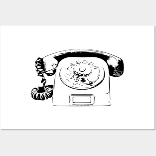 Retro Rotary Phone - Dumb Phone Posters and Art